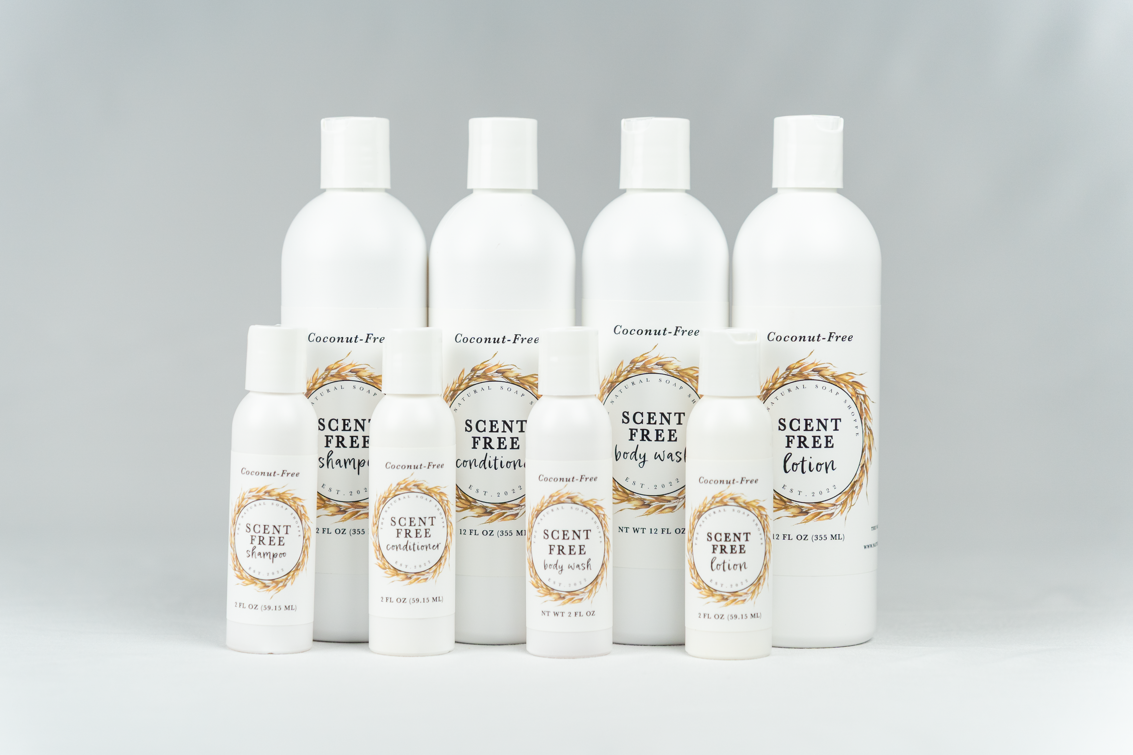 Shower Plus Bundle Scent-Free (Shampoo, Conditioner, Body Wash, Lotion)