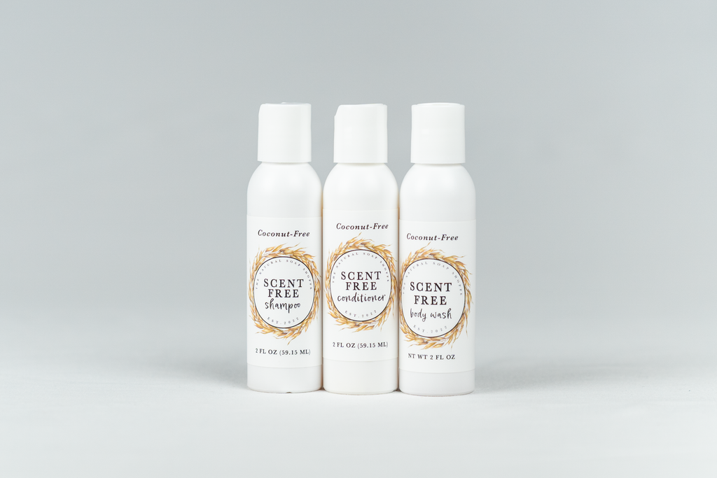 Shower Essentials Bundle - Scent-Free (Shampoo, Conditioner, Body Wash)